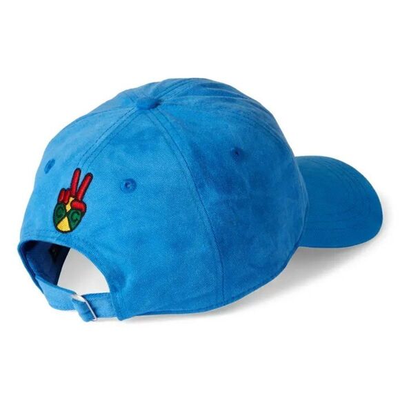 Cross Colours Circle Logo Peace Sign Embroidered  Blue Dad Hat - Picture 2 of 6